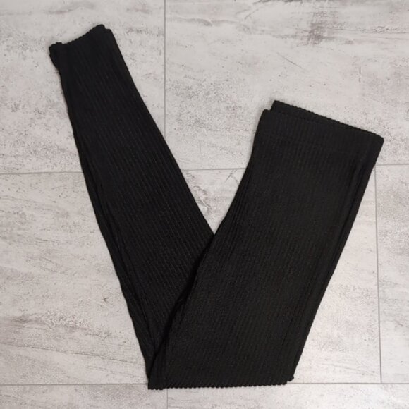 3/$20 Shein Sport Studio Workout Leggings High Stretch Rib Knit Tights Black - Picture 7 of 14